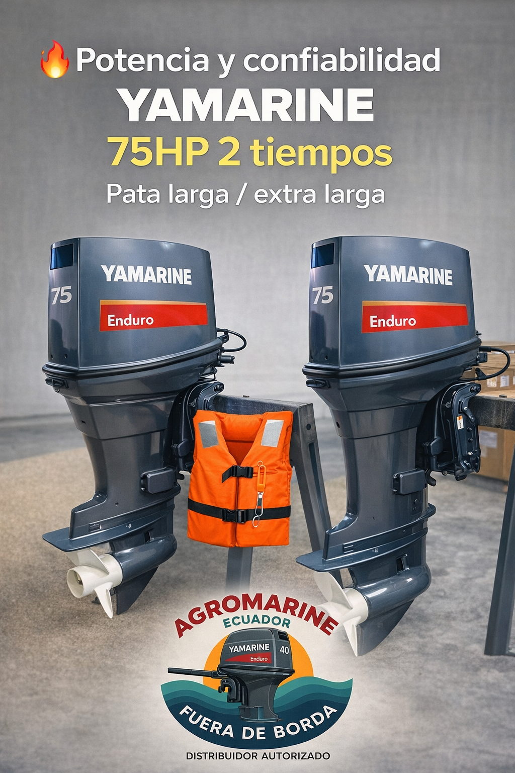 🚤Yamarine 75hp 2 tiempos