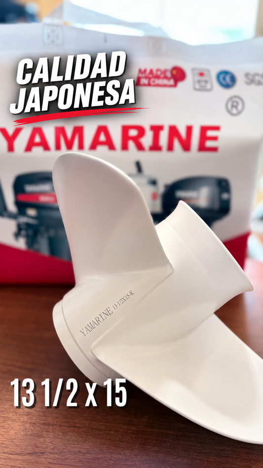Propela Yamarine 13 1/2 × 15 compatible con Yamaha 50/60/75 HP – Paso mixto